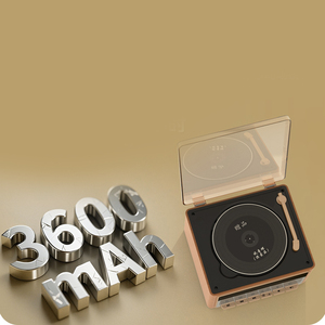 Lecteur CD rétro de type plateau, système audio, lecture USB, lecteur de musique portable avec haut-parleurs, BT MP3, stéréo domestique - Product Image 6