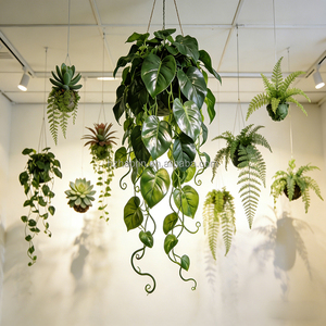 Piante Artificiali Pendenti in PE Resistente ai Raggi UV, Decorazioni Ecologiche per Giardino e <span class=keywords><strong>Casa</strong></span> - Product Image 6