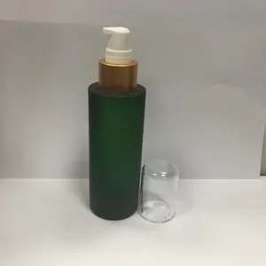 Botol Lotion Kaca 100Ml Grosir Kosmetik Botol Losion Tubuh Kosong dan Stoples Kaca Warna Hijau