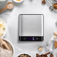 Timbangan Dapur Elektronik Multifungsi dengan Logo Kustom, Bahan Stainless Steel, Layar Digital, dan Baki Logam