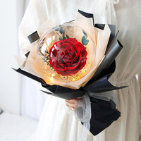 Vente en gros de fleurs éternelles faites à la main, ballons Bobo, mariage, Noël, Saint-Valentin, cadeau, bouquet de fleurs conservées à jamais
