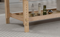 Table de massage fixe en bois, cuir PU marron foncé, dossier inclinable, étagère de rangement, repose-tête pour spa, salon, physiothérapie