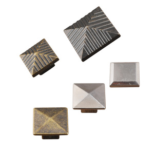 Tirador de gabinete cuadrado de aleación de zinc, diseño minimalista, herraje duradero para muebles, pomo de un solo orificio - Product Image 5