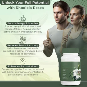 Rhodiola Rosea kapsul mawar untuk dewasa, suplemen kapsul makanan fungsional dukungan kekebalan tubuh - Product Image 3