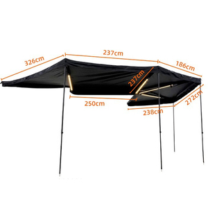 Auvent latéral de voiture à 270 degrés, protection UV pour les conducteurs, SUV, véhicules tout-terrain, ombrage complet - Product Image 4