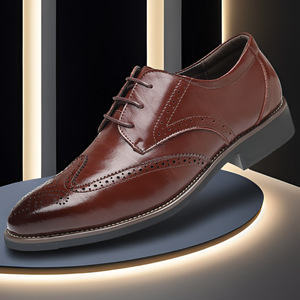 Chaussures Oxford en cuir PU <span class=keywords><strong>pour</strong></span> hommes, à bout pointu, à lacets, multicolores, chaussures habillées formelles <span class=keywords><strong>pour</strong></span> affaires - Product Image 4