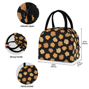 Hawaii Puakenikeni Portable Lunch Bag Zipper Thermal Insulated Food Storage Cooler Bag Lunch Box Insulated Bag for Casual Work - Product Image 4