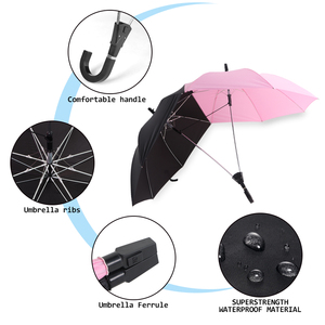 Grand parapluie de pluie coupe-vent double pour couples, design solide à deux têtes avec poignée <span class=keywords><strong>en</strong></span> plastique pour les voyages et les fêtes - Product Image 4