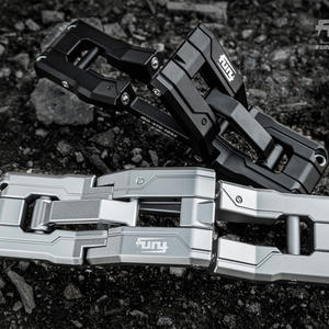 บันไดข้างพับได้พร้อมบานพับอะลูมิเนียมสำหรับรถจี๊ปแรงเลอร์ JL รุ่น Fury <span class=keywords><strong>2018</strong></span>+ - Product Image 3