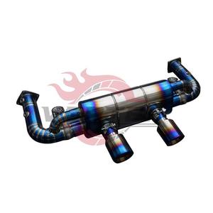 Échappement arrière à soupapes Vortex Blue Burnt Titanium pour Porsche 911 991.2 Carrera S 4S GTS 3.0T 2017-2019 avec sonorisation à distance - Product Image 4