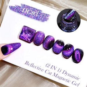 Lilycute 7ml năng động phản chiếu mèo mắt từ nghệ thuật móng tay Disco gel siêu <span class=keywords><strong>flash</strong></span> gel đánh bóng cho OEM chai nhãn hiệu riêng - Product Image 4