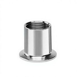 Raccord de tuyauterie sanitaire haute pression en acier inoxydable à surface lisse, forgé, avec raccord femelle à trois colliers pour l'alimentation - Product Image 6