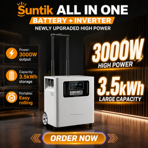 Centrale Électrique Portable Tout-en-un 5500W avec Onduleur de Stockage d'Énergie Domestique, Générateurs Solaires MPPT 10000 Watts, Batterie Solaire Domestique - Product Image 1