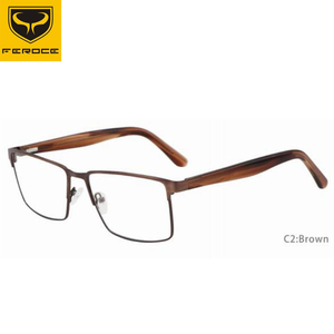 New kích thước lớn retro cổ điển kim loại Crafted khung quang học hợp thời trang Mens vuông Nửa rim Eyewear với đa màu sắc tùy chọn Kính - Product Image 5