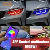 Adaptador de Faros Plug and Play para Serie 2 F22/F23/M2 F87 LCI, 4 Placas LED RGBW DRL con Cambio de Color para Controlador de 12V