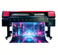 Impresora de Sublimación Longfuture de 3200 mm con Cabezal de Impresión 4H, Tinta Solvente, Impresora Semiautomática para Banderas/Pancartas, 1 Año de Garantía