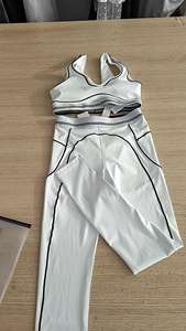 Ensemble de yoga sportif pour femmes, soutien-gorge de sport et leggings, 2 pièces, confortable, élastique, respirant, en spandex/polyester, vêtements de yoga - Product Image 2