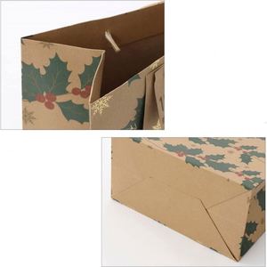 Christmas Paper <b>Bag</b> <b>Craft</b> Lovely Home Mini Tag Included High Tear Resistance Load Capacity Lightweight Shopping Paper <b>Bag</b> - Product Image 5