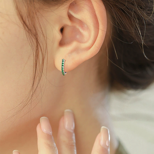 Auténticos pendientes de jadeíta natural de grado A, verde intenso y verde soleado, hechos de jade de grado hielo, elegantes pendientes para mujer. - Product Image 4
