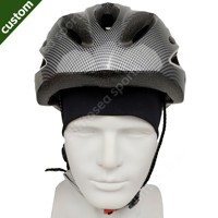 Casquette d'été respirante en maille anti-transpiration avec logo personnalisé, noire unie, pour cyclisme, course, sport, moto, ou comme doublure de casque