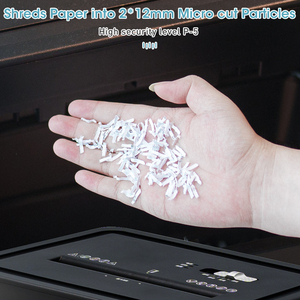 มอเตอร์เครื่องหั่นกระดาษเชิงพาณิชย์8แผ่น20L ระดับความลับสูง P-5ฟีดด้วยมือขนาด2*12มม. สำหรับใช้ในสำนักงานที่บ้าน - Product Image 3
