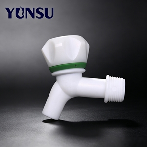 Robinet de salle de bain moderne à poignée unique, à montage sur plan, en PP robuste, anti-goutte, avec diaphragme à anneau vert DN20 grand calibre - Product Image 1