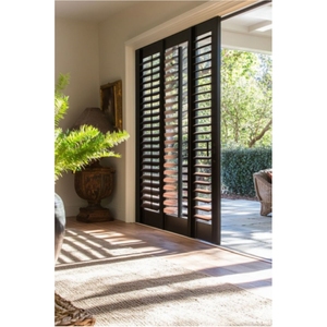 America Standard Aluminium Verre Persienne Filet de Fenêtre Moustiquaire Métal Fenêtre Persienne Volets Plantation <span class=keywords><strong>Porte</strong></span> Coulissante en Aluminium - Product Image 1