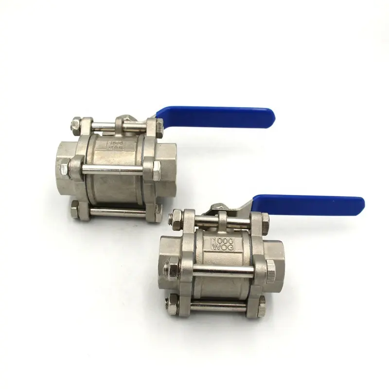 Factory Direct Supply 3pc Stainless Steel CF8M Ball Valve With THREADED NPT/ BSP /G Female