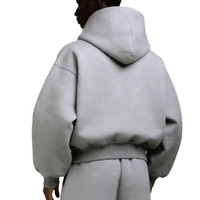 Sweat à capuche en coton épais 600 g/m² de haute qualité, impression en relief personnalisée, coupe ample et épaules tombantes pour homme, essentiels en molleton de coton surdimensionnés