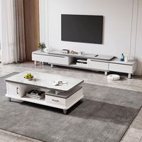 Hitam dan emas Tv kayu berdiri ruang tamu furnitur Modern mewah desain baru kayu Tv berdiri gambar