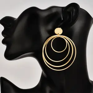 2020 классические круглые большие круглые серьги-кольца с несколькими кольцами, серьги в стиле панк, ювелирные изделия для женщин