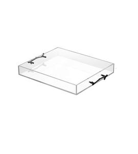 Bandeja acrílica de forma y tamaño personalizados de último diseño, gran calidad con asas, bandeja acrílica para accesorios de cocina - Product Image 1