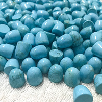 Cabochons de pierres précieuses naturelles bleues en forme de balle, taille brillant rond, pour la fabrication de bijoux DIY en gros
