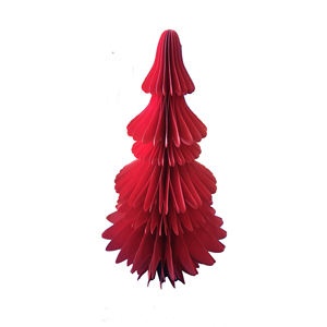 Árbol de Navidad de Papel Rojo, Altura 40 cm - Product Image 1
