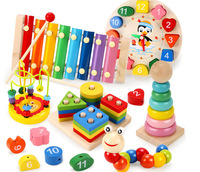 AiJH Juguetes Educativos de Madera para Bebés al por Mayor, Juguetes Educativos de Madera Montessori Unisex para Niños, Bloques de Construcción