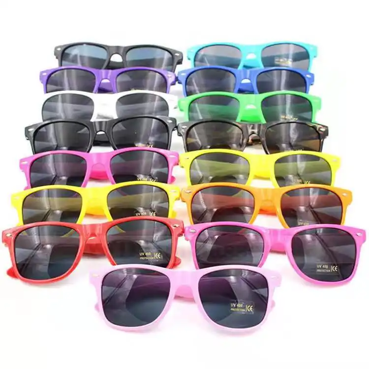 2022 wholesale UV400 Classic Black Lens Sunglasses Mens Ladies Womens Neon Retro Fashion sunglasses