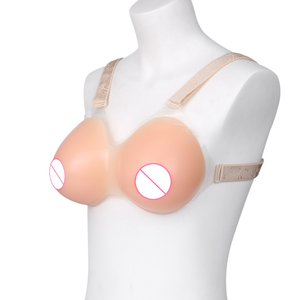 Ventes directes d'usine Travesti Faux <span class=keywords><strong>Seins</strong></span> Faux Poitrine Tissu Bandoulière Fond Concave Arrondi Une Pièce Soutien-Gorge En Silicone - Product Image 2