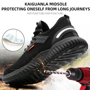 Calzado de Seguridad con Puntera de Acero, Anti-Impactos, Anti-Pinchazos, Antideslizante, Resistente al Calor, para Soldadura y Obras de Construcción - Product Image 3