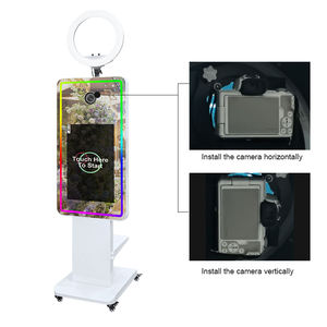 Cabine Fotográfica Espelho Selfie Inteligente Preta de 21,5 polegadas com Tela Sensível ao Toque, Impressora e Câmera - Product Image 6