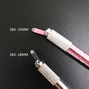 เข็มสักคิ้วแบบใช้แล้วทิ้ง สีดำชมพู ปลายเฉียง รุ่น F <span class=keywords><strong>U18</strong></span> 0.15 มม. ใบมีด U สำหรับไมโครเบลดดิ้ง นาโน - Product Image 5