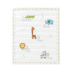 <span class=keywords><strong>Set</strong></span> Letto per Neonati con Animali dello Zoo Leone Elefante Ricamato 100% Cotone <span class=keywords><strong>Set</strong></span> Biancheria da Letto per Neonati - Product Image 3