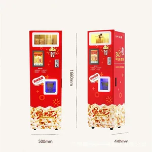 Distributeur automatique de pop-corn intelligent - Tout-en-un - Utilisation commerciale - Construction en tôle rouge et blanche - Product Image 4