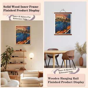 Pintura de Diamantes Paisaje Urbano Puente Nocturno, Kit de Arte DIY con Diamantes Redondos, Decoración de Paisaje Enmarcado Rectangular - Product Image 5