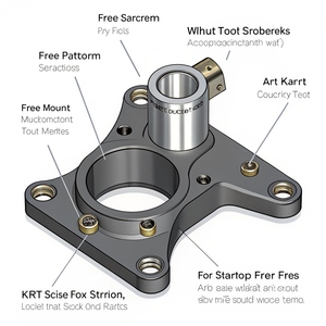 Support de frein en acier inoxydable usiné CNC pour karting, tournage et fraisage de précision, quincaillerie haute performance - Product Image 5