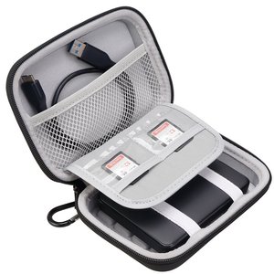 Organizer per Accessori Elettronici Impermeabile Personalizzato OEM, Scatola Portatile Rigida per Caricabatterie con Moschettone e Cinturino da Polso - Product Image 1