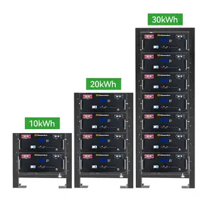 10kWh a 40kWh Rack montato lifepo4 batteria al litio 8000 ciclo di vita casa sistema di accumulo di energia solare