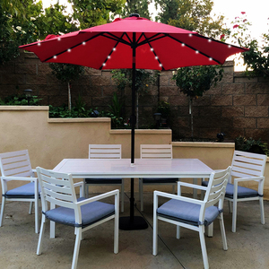 Venta al por mayor retro bohemio LED Patio paraguas gran jardín terraza sombrilla impermeable al aire libre playa sombrilla <span class=keywords><strong>para</strong></span> hoteles del proveedor mejor - Product Image 3