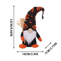 Ensemble de poupées gnomes d'Halloween, ornements en tissu en forme d'araignée, décorations de table en peluche pour la maison et les fêtes, vente en gros, OEM ODM disponibles