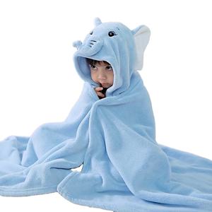 สัตว์น่ารักดูดซับอย่างรวดเร็วขนแกะปะการังเด็กคลุมด้วยผ้าห่อตัวผ้าเช็ดตัวเด็ก - Product Image 1