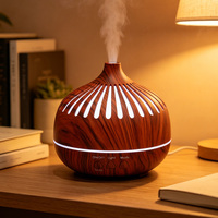 Humidificateur ultrasonique personnalisé en usine de 250 ml, diffuseur d'arômes, minuterie USB, 3 lumières LED, arrêt automatique pour chambre à coucher, bureau, FCC CE ROHS